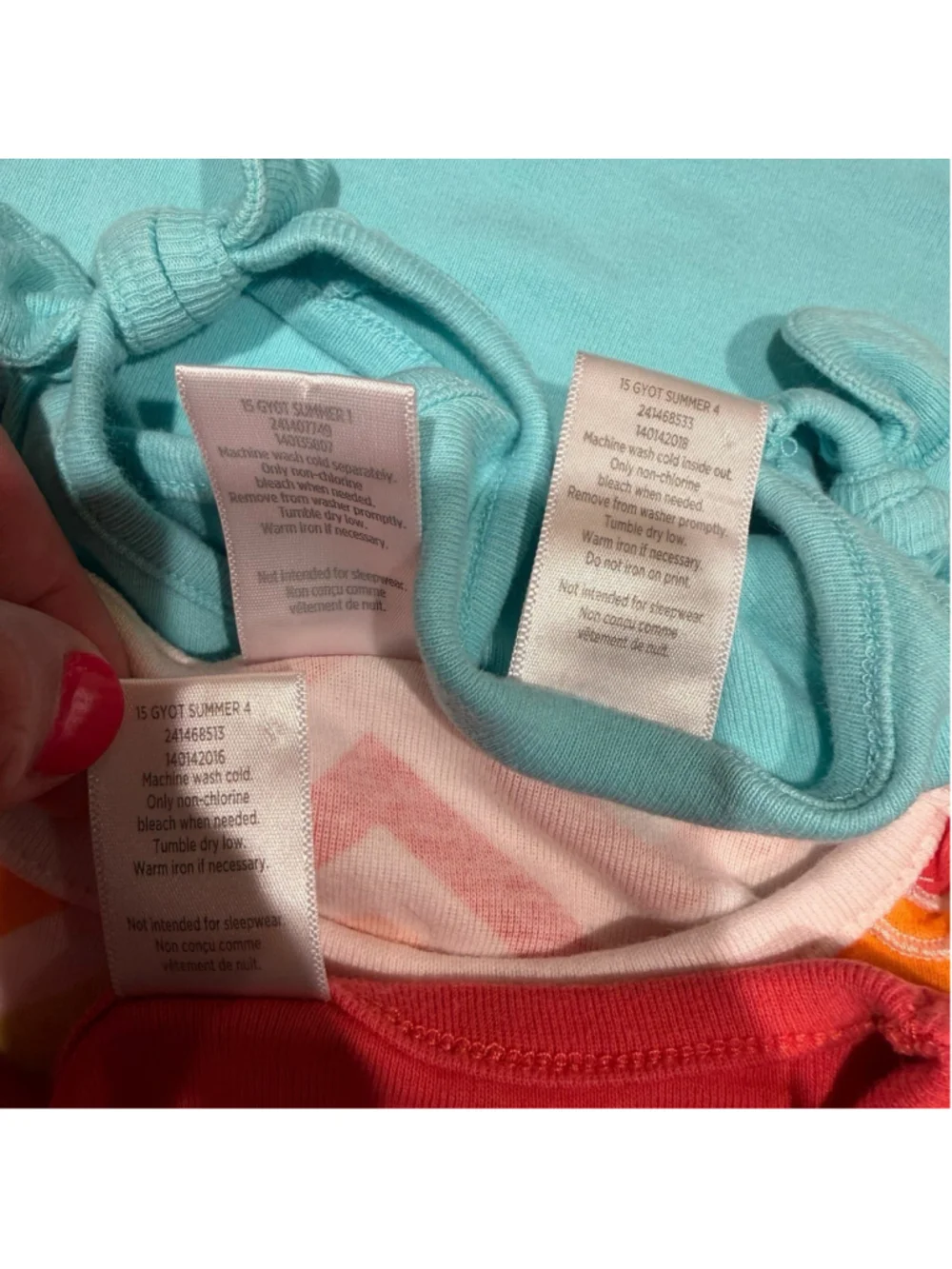 Gymboree Girls Lot Of 3 Tank Tops Size 5 - 100% Cotton Summer Camp Vacation Tops
